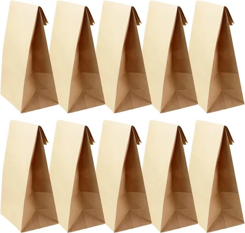 Miniatura 8 de BadenBach Paquete de 50 bolsas de almuerzo de papel marrón de 12 libras, 12.5 x 7 x 4.3 pulgadas, bolsas de pan grandes a granel, bolsas de papel