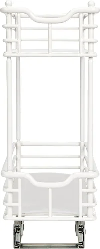 Miniatura 11 de Household Essentials Organizador deslizante de dos niveles de acero blanco con forros de plástico