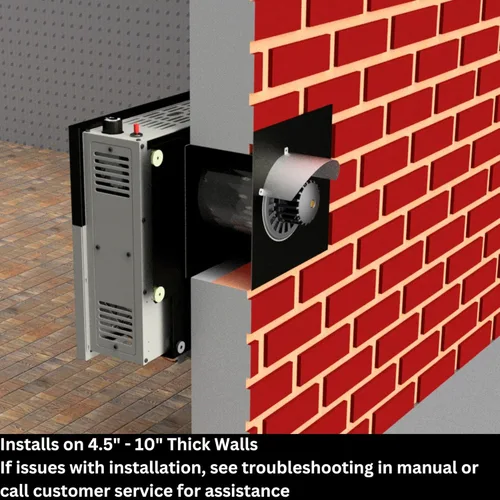 Miniatura 8 de Comfort Glow Calentador de pared de gas natural de ventilación directa de 17,000 BTU, gris, grande