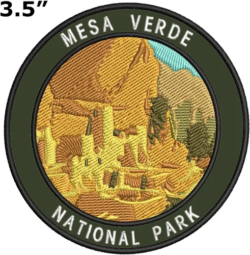 Miniatura 2 de Parque Nacional Mesa Verde - Parche bordado de 3.5 pulgadas para chaleco de ropa, bordado decorativo para coser, emblema de insignia, recuerdo