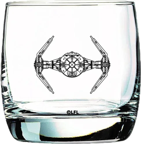 Miniatura 3 de Juego de Vasos Star Wars - X-Wing & TIE Fighter - Juego de Regalo Coleccionable de 2 Copas de Cóctel - Capacidad de 10 oz - Diseño Clásico - Base