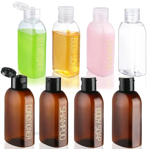 Miniatura 15 de Cosywell Kit de viaje de botellas exprimibles a prueba de fugas – 4 piezas de 3.4 onzas aprobadas por la TSA para champú, acondicionador y artículos