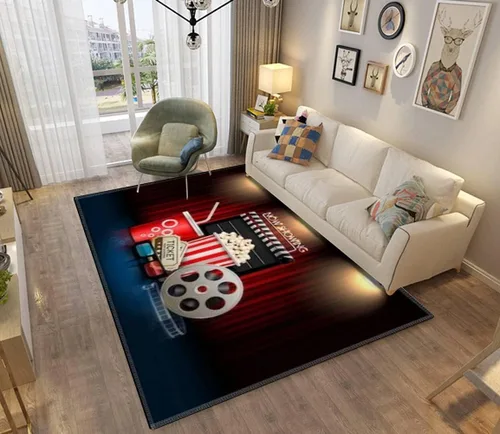 Miniatura 2 de Alfombra de pasillo para el hogar, cine, cine y objeto en la cortina; tapete grueso antideslizante para puerta, alfombra de entrada, alfombra