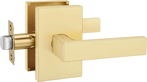 Miniatura 17 de Juego de cerraduras negras para puerta exterior, juego de cerraduras de puerta delantera con cerrojo de seguridad, juego de cerraduras cuadradas