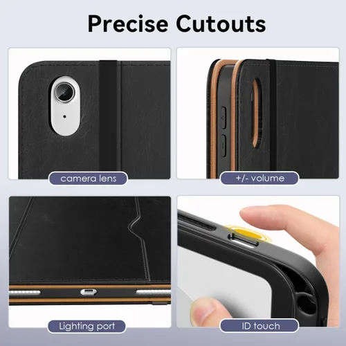 Miniatura 4 de Funda OKP para iPad de 11 pulgadas (A16) 2025 / 10ª Generación 2022, para iPad 11ª / 10ª de 10.9 pulgadas con funda de cuero PU de visualización