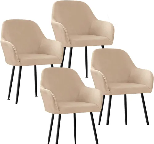 Miniatura 62 de Fundas protectoras de terciopelo elástico para sillas de comedor con brazos y respaldo curvado pequeño, juego de 6/4/2 para cocina, oficina, hogar