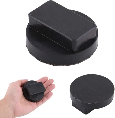 Miniatura 8 de Cojines de goma negros de Jack del coche, soporte que eleva el punto del umbral del cojín del adaptador de la herramienta que lleva el adaptador