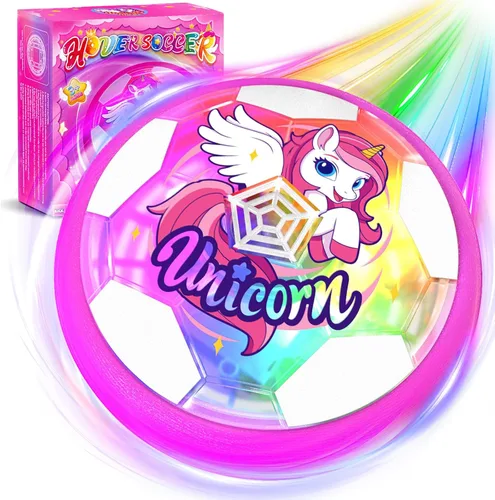 Pelota de fútbol voladora de unicornio para niñas, juguetes de aire flotantes iluminados para niñas de 3, 4, 5, 6, 7, 8, 9, 10, 11, 12 años, juguete