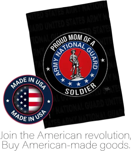 Miniatura 5 de Bandera de jardín con texto en inglés «Army Proud Mom Soldier» – Guardia Nacional de las Fuerzas Armadas ANG veterano militar estadounidense
