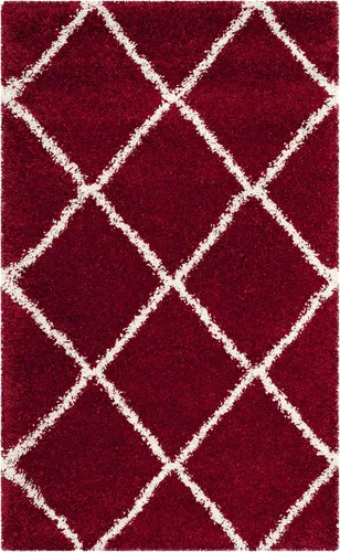 Miniatura 105 de SAFAVIEH - Alfombra de la colección Hudson Shag, diseño de enrejado moderno, no desprende pelusa y fácil de cuidar, 2 pulgadas de grosor, ideal