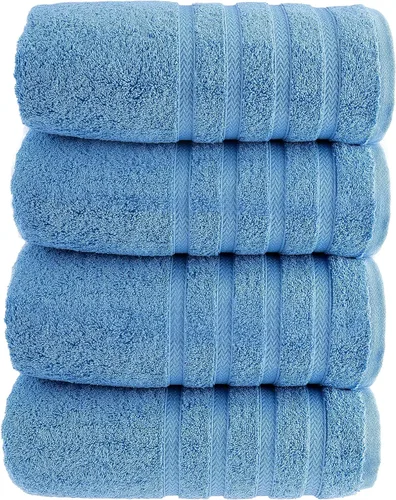 Miniatura 31 de HALLEY Paquete de 4 toallas de mano turcas de alta calidad (4 piezas) de 650 GSM, altamente absorbentes, súper suaves, 100% algodón, 4 toallas
