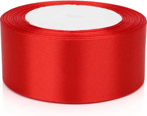 Miniatura 5 de Nsilu Cinta de satén de 25 yardas de 1-1/2 pulgadas de ancho adecuada para bodas, fiestas y cajas de regalo (rojo, 1-1/2 pulgadas)