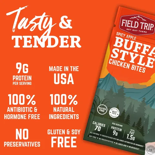 Miniatura 4 de Field Trip Bocaditos de carne seca de pollo, totalmente naturales y sin gluten, bocadillos saludables aptos para dieta keto y paleo, bajos