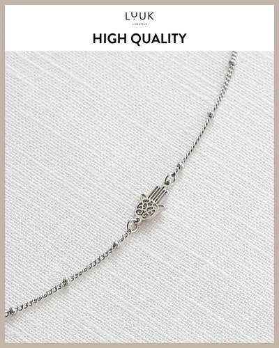 Miniatura 4 de LUUK LIFESTYLE Stainless steel bracelet with pendant and HAPPINESS card, filigree and minimalist women's jewelry, unique gift idea, lucky charm