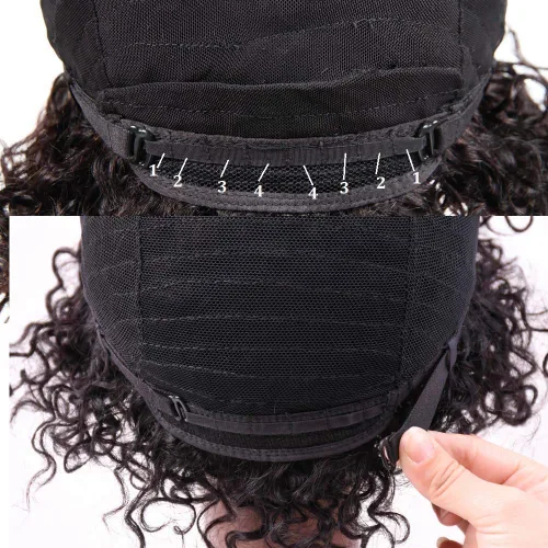 Miniatura 8 de Pelucas de cabello humano rizado brasileño de 10 pulgadas para mujeres negras, peluca corta sin pegamento con color natural, 100% cabello humano