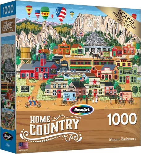 Miniatura 2 de RoseArt - País de origen- Mount Rushmore - Rompecabezas de 1000 piezas para adultos