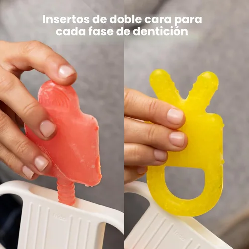 Miniatura 4 de Frida Baby Juguetes de Dentición de Silicona, Mordedor 4-en-1 para Bebés y Lactantes, Alivio para la Dentición de 0-18 Meses, Mordedor para Bebés No