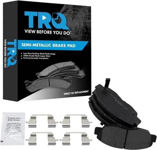 Miniatura 26 de TRQ Pastillas de freno delanteras semi metálicas compatibles con Ford Expedition 2018-2021 F-150 2018-2020 Lincoln Navigator 2018-2022