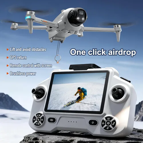 Miniatura 2 de YL059 Drone GPS con control remoto de pantalla - Motor sin escobillas, evitación de obstáculos, localización de flujo óptico, evitación activa