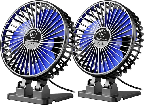Miniatura 14 de JZCreater Ventilador de Escritorio USB, Mini Ventiladores Portátiles, Ventilador de Enfriamiento de Mesa de Escritorio de 3 Velocidades, Conexión a