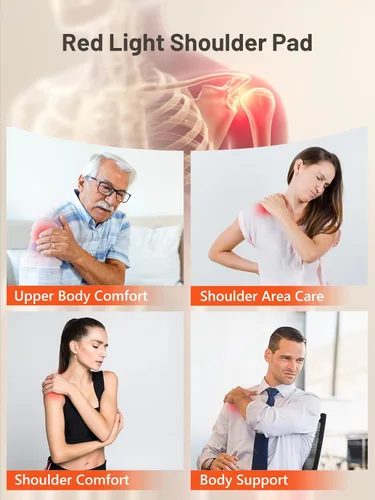 Miniatura 6 de RELEXNOW Terapia de luz roja inalámbrica para hombro, terapia de luz cercana al infrarrojo portátil para comodidad de hombros y articulaciones
