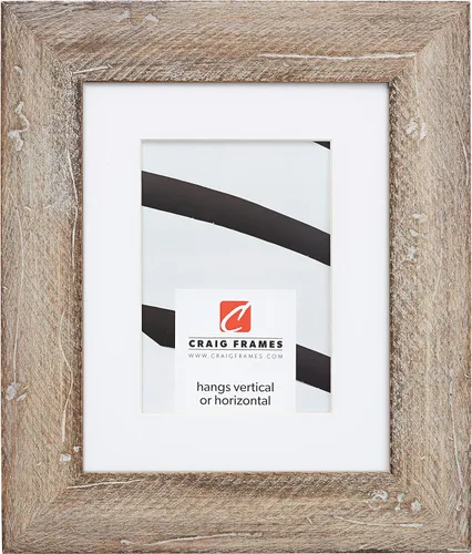 Craig Frames Hatteras, portarretratos de 5 x 7 pulgadas con paspartú para mostrar una foto de 4 x 6 pulgadas, madera de playa rústica bohemia