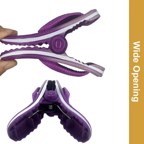 Miniatura 3 de Juego de 2 clips de toalla de playa para playa, piscina y sillas de crucero, pasadores de ropa de plástico, soportes para toallas de playa, clips