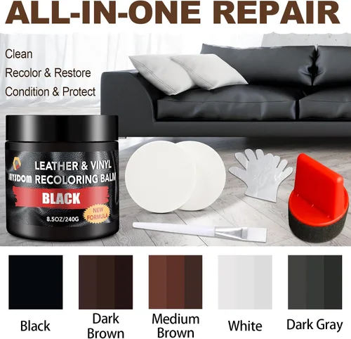 Miniatura 4 de Bálsamo de recoloración de cuero, kit de reparación de cuero, tinte de cuero, restaurador de color de cuero, removedor de arañazos de cuero, pintura