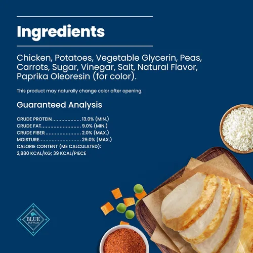 Miniatura 7 de Blue Buffalo Nudges Homestyle - Golosinas naturales para perros, fabricadas en los Estados Unidos con pollo, guisantes y zanahorias reales, bolsa