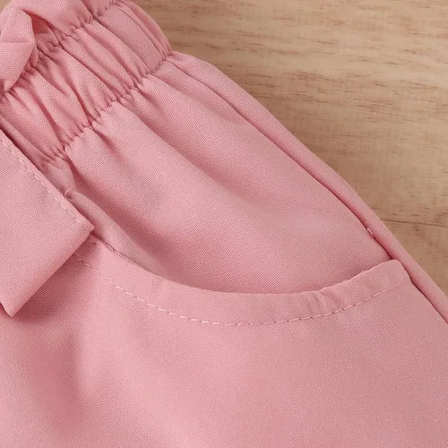 Miniatura 89 de TheFound Trajes de verano para niñas pequeñas, sin mangas, de punto acanalado, halter, pantalones cortos, ropa para recién nacidos, conjunto de 3