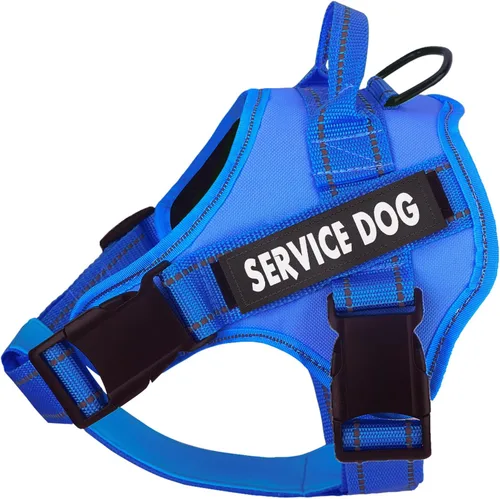 Miniatura 18 de voopet Arnés para perro de servicio, arnés de chaleco de apoyo emocional para mascotas, arnés reflectante transpirable y ajustable para perros