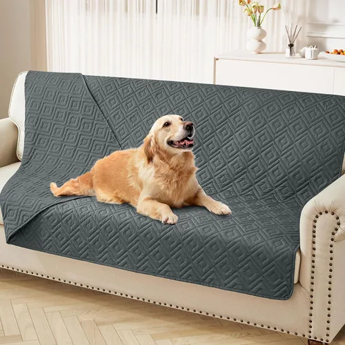 Miniatura 84 de hyha Manta impermeable para perro, manta suave para cama de perro, manta para mascotas, funda de sofá impermeable lavable para perros, fundas Gris
