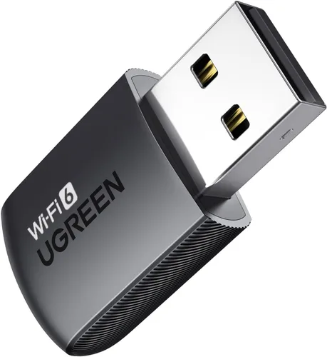 UGREEN Adaptador WiFi para PC de Escritorio, Adaptador USB WiFi 6 AX900 con Banda Dual 5GHz/2.4GHz, Controlador Incorporado para Windows 10/11