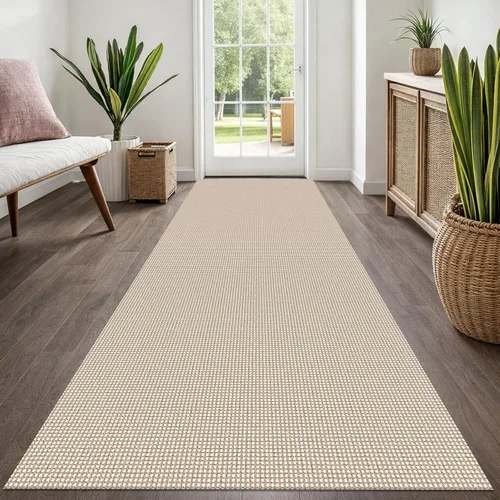 Miniatura 190 de EARTHALL Alfombra de pasillo 3x14 pies, alfombras lavables extra largas para pasillos, tejidas, antideslizante, alfombra trenzada para entrada