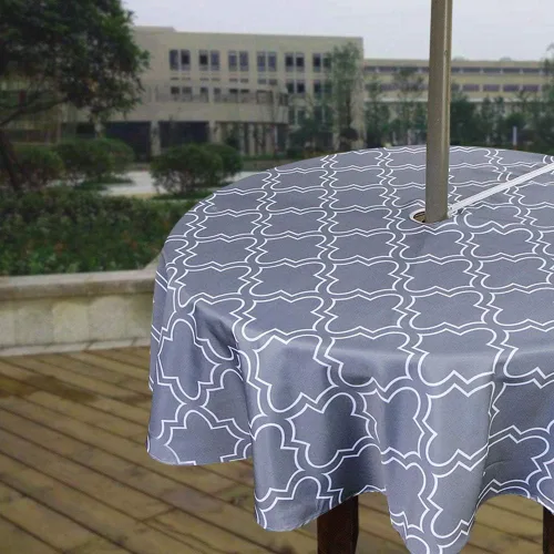 Miniatura 12 de Melaluxe - Mantel impermeable resistente a las manchas para exteriores con agujero para sombrillas y cremallera