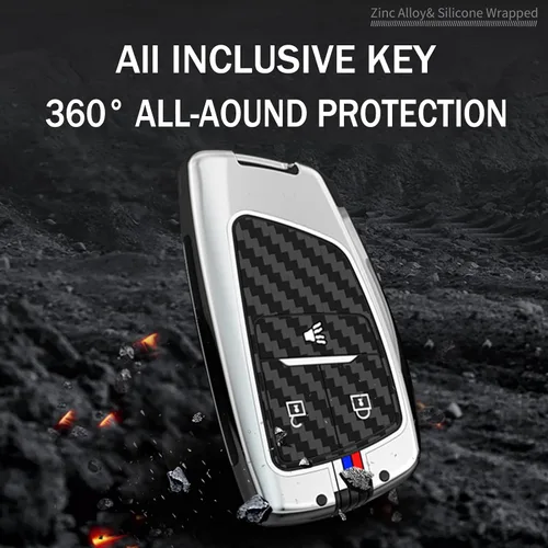 Miniatura 5 de Funda para llave de coche para Chevy Silverado Suburban Tahoe Equinox Traverse GMC Terrain Yukon Denali Acadia Buick Envision 2021-2025 Marco