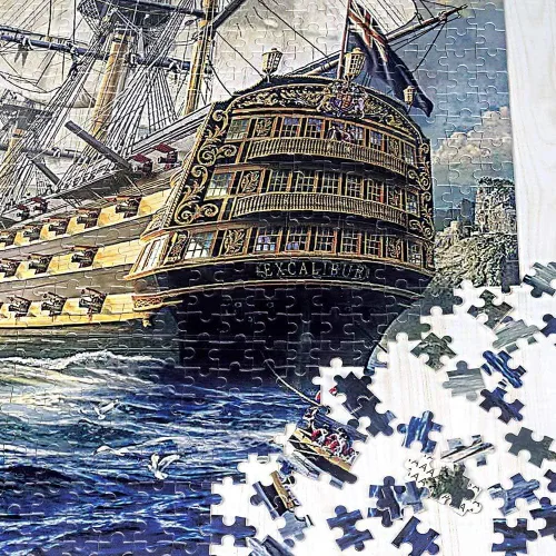 Miniatura 4 de H.M.S. Excalibur - Rompecabezas para adultos de 1000 piezas de 27.56 x 19.69 pulgadas para adultos y niños, juego educativo para reducir la presión