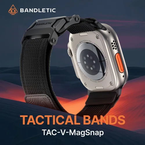 Miniatura 2 de Bandletic Bandas magnéticas compatibles con Apple Watch Ultra 3/Ultra Band de 1.732 pulgadas, correa de nailon transpirable con cierre magnético