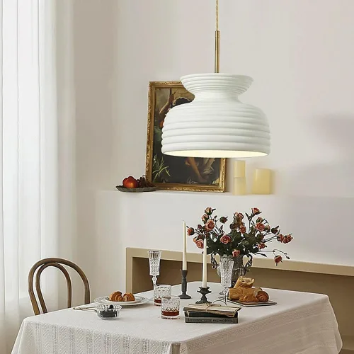 Miniatura 4 de Lámpara colgante de resina con rayas de estilo japonés, lámpara moderna para isla de cocina, lámpara colgante ajustable para restaurante, estudio