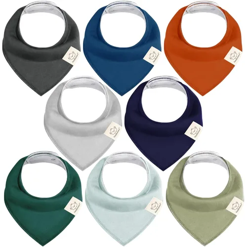 Miniatura 28 de KeaBabies - Juego de 8 baberos tipo bandana para bebés, niñas y niños - Baberos de algodón orgánico para babeo y dentición para recién nacidos