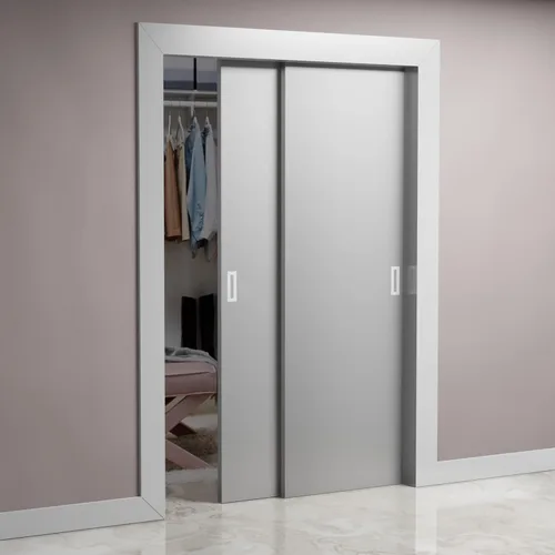 Miniatura 3 de HRX STQ - Manija corredera de aluminio para puerta de granero, borde autoadhesivo para puertas de armario de bolsillo, sin tornillos, despegar