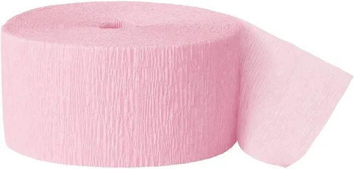 Serpentinas de papel crepé. Rosa pastel