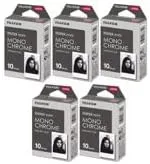 Miniatura 2 de Fujifilm Instax Mini película monocromática (10 exposiciones, tamaño de tarjeta de crédito), paquete de 5 (5 artículos)