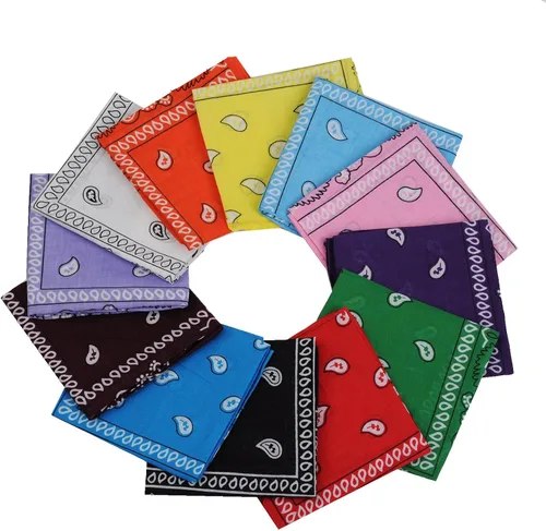 Miniatura 4 de BSLINO Bandanas 22 X 22 pulgadas 100% algodón novedad impresión de doble cara Paisley Cowboy Bandana Party Favor bufanda diadema pañuelos, Paisley