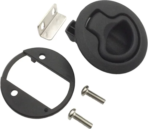 Cerradura de cierre de golpe redondo (OWACH AL-958-3) para puerta de 1/2 pulgada reemplazar Southco M1-63 RV Marine Boat Negro