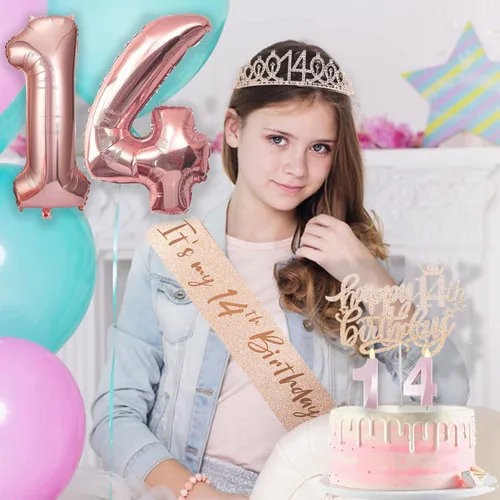 Miniatura 14 de Decoraciones de cumpleaños de 30 años para ella, banda y corona de cumpleaños de 30 años, adorno para pastel de cumpleaños y velas, tarjeta