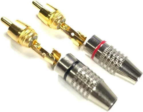 Miniatura 3 de CESS RCA Plug Solder Gold Audio Video Adaptador Cable Conector (20 unidades)