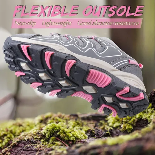 Miniatura 5 de UOVO Tenis para niños y niñas, para senderismo, correr, caminar al aire libre, tenis impermeables antideslizantes