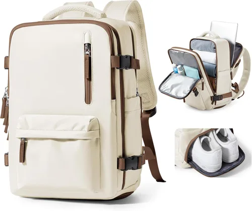 Miniatura 10 de VGCUB - Mochila grande para viaje, trabajo, negocios, mochila para laptop aprobada como equipaje de mano para vuelos, unisex, Gris, X-Grande