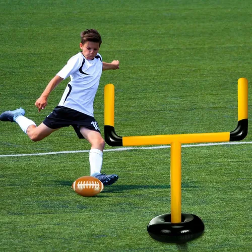 Miniatura 4 de Zhanmai Inflatable Jumbo Football Set Inflatable Football Goal Post with Beach Ball Target Goal Post Ball or Outdoor Sport Summer Beach Pool Party